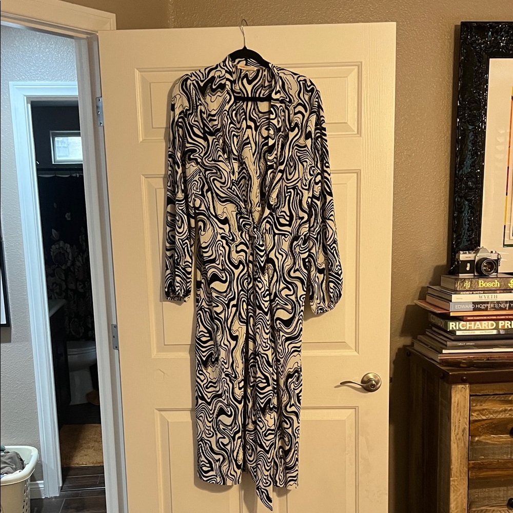 Stylish Black and White Women's Coat